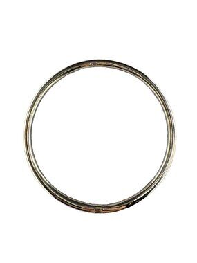 925 Sterling Silver Smooth High Polish Hinged Clasp Bangle Bracelet 57mm 6.7g